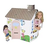 Emily Rose Incredible Colorful Dollhouse or Kid's Play House with Functioning Door, Window and Roof Hatch! (Country Cottage)