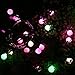WOOTOP Christmas Lights, 50 LED 17.7ft RGB Globe String Lights, 7 Color Changing Fairy Light for Indoor & Outdoor, Home, Garden, Patio, Party, Holiday, Wedding,Christmas Decorations(Multicolor)