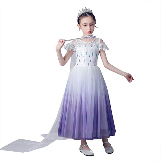 Bibihou Elsa 2 Dress Up Costume Kids Dress Princess Robe Birthday Party Dress Up Clothes For Little Girls Toys Games Costumes Kiririgardenhotel Com