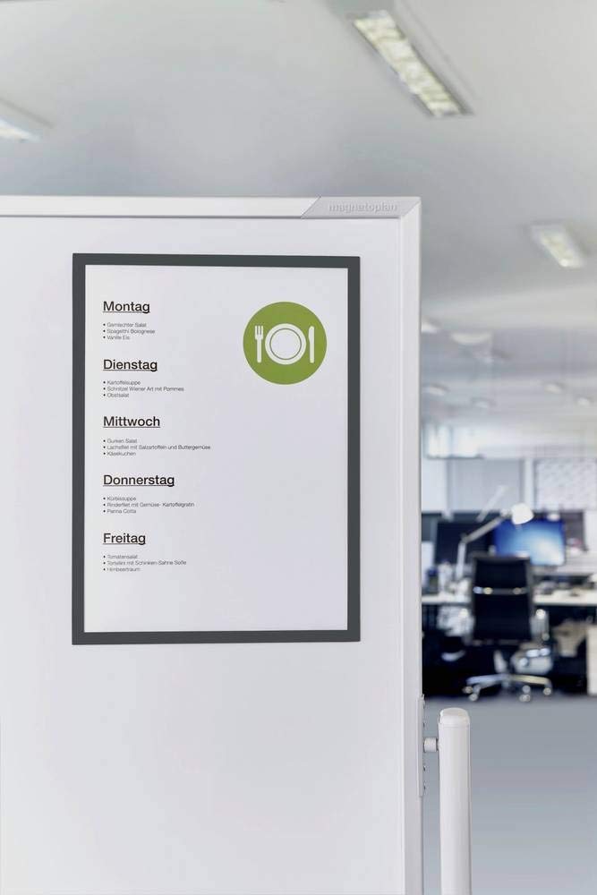 magnetoplan 1131101 Magnetofix Magnetic Frame A5 Pack of 5 Grey