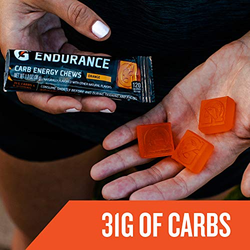 Gatorade Endurance Carb Energy Chews, Orange, 1.3 Ounce (Pack of 21
