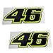2pcs Reflective Fluorescent Yellow VALENTINO ROSSI 46 MotoGP Racing 6