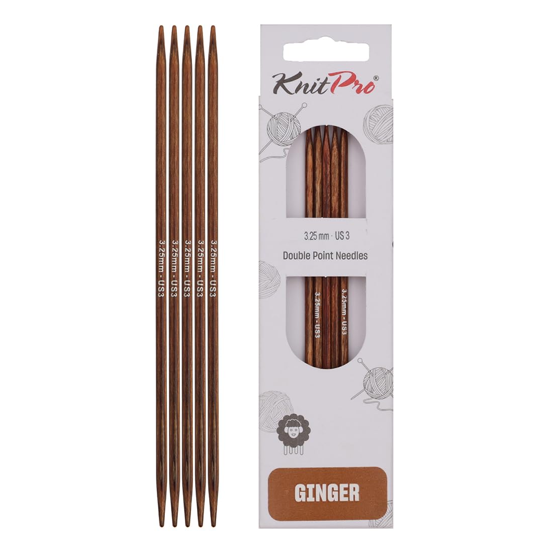 KnitPro Ginger Double Pointed Needles 6" (15cm) | 3.25mm — image 1
