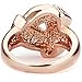 BOHG Jewelry Womens 18K Rose Gold Plated CZ Celtic Trinity Love Knot Promise Eternity Ring Wedding Band Size 8