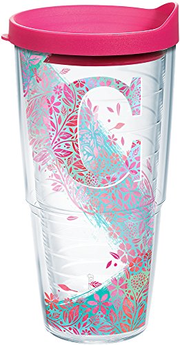 Tervis 1240868 Initial-C Botanical Insulated Tumbler with Wr