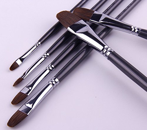 Paint Brushes for Acrylic Painting Sable Weasel Hair Artists Filbert Paintbrushes Long Handle for Ac - //coolthings.us
