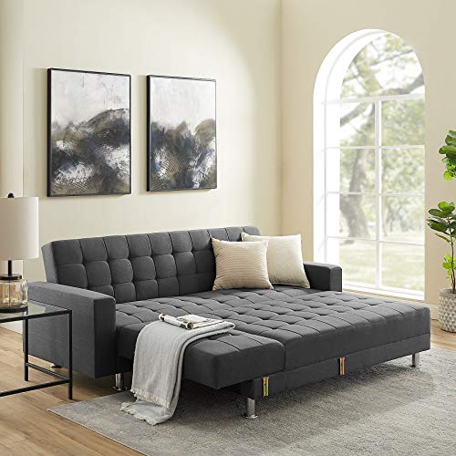 Tribesigns Sectional Sofa Couch for Living Room,4seat Sofas Bed, Linen