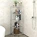 Lifewit Corner Shelf 5 Tiers Adjustable Metal Storage Wire Shelving Unit Corner Rack for Living Room, Bathroom, Kitchen, Silver