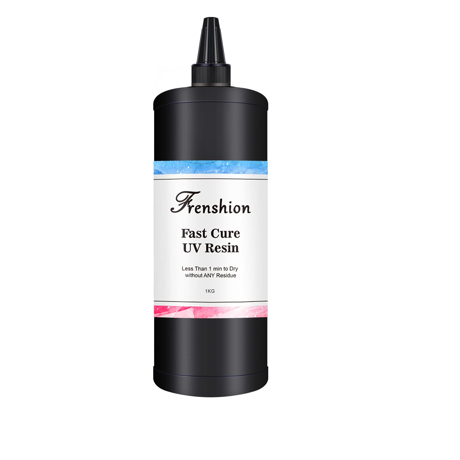 45S Fast Cure 1kg UV Resin- Upgrade High Transparency No Yellowing Clear Hard Ultraviolet Curing UV Resin - Crystal Clear Solar Cure Sunlight Activated Resin for Resin Mold, Casting and Coating