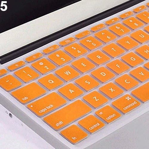 Slri Silicone Keyboard Skin Protector Film Case Cover for Apple Macbook Laptop Notebook - Orange
