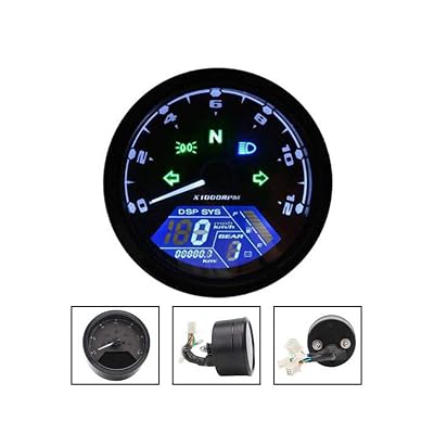 Tachometer Speedometer Odometer 52MM2Inch 12000RPM LCD Digital for Motorcycle, Dirt Bike, Boat