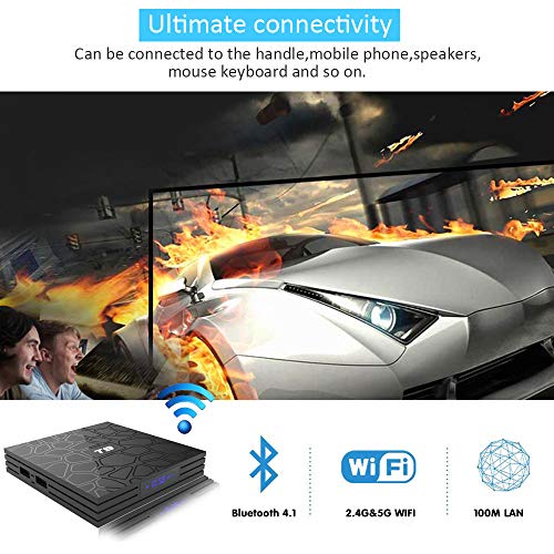 EASYTONE Android 8.1 Box 4GB RAM 64GB ROM,Quad Core/ 64 Bits/ BT4.1/ H.265/ 3D UHD 4K Smart Box,Support 2.4G/5G Dual Wifi/100M LAN 2018 New Android Boxes with Wireless Backlit Keyboard… - Thumbnail 3