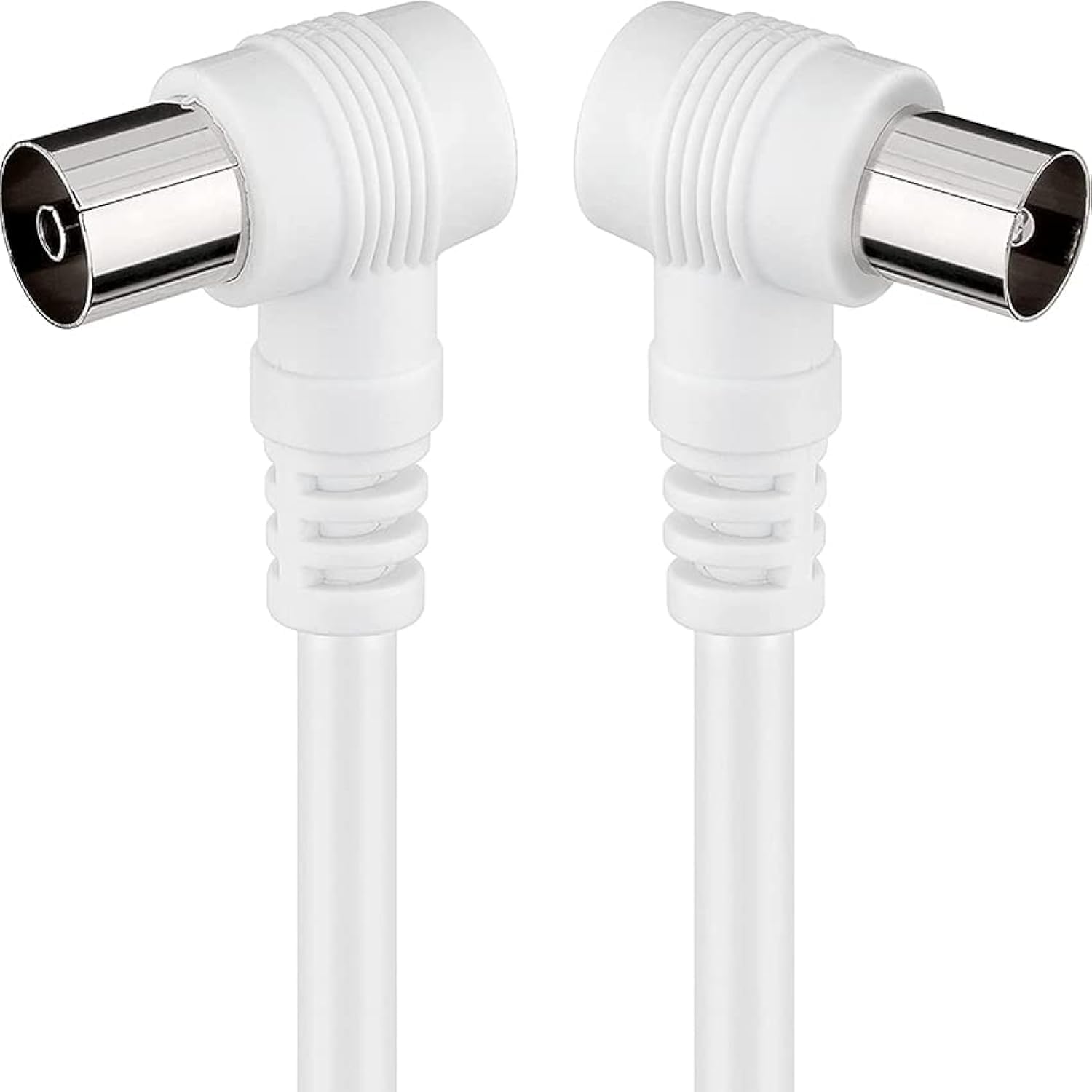 Levitantes TV Cable 8 Meter Full HD Coaxial Cable Antennas 90 Degree Angled TV Radio Male to Female Straight White Cable