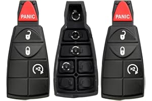Lot of 2X New Replacement Key Fob Fobik Rubber Button Compatible with & Fit for RAM Chrysler Dodge Jeep