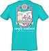 Simply Southern Preppy Flip Flops and Dunes Short Sleeve T-shirt-pool-large, Blue