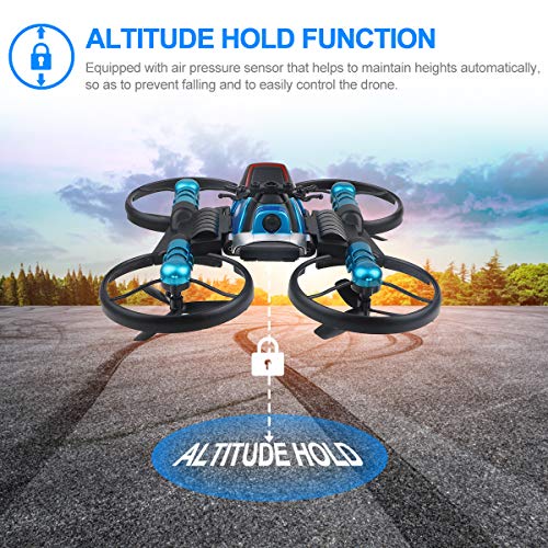 2 in 1 Foldable RC Drone with Camera and Motorcycle Wi-Fi Live Video One Key Return Altitude Hold Headless Mode Toy Gift for Kids Adults - Thumbnail 2