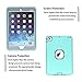 MAKEIT CASE iPad mini Case iPad mini 2 3 Case 3in1 Hybrid Shockproof Case for iPad mini 1 2 3 (Mint Green/Gray)