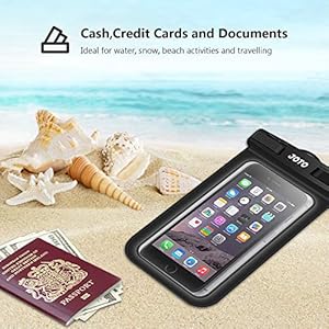 Schnorchelmasken 51 dCJT hL. SS300 Universal-Größe wasserdichte Tasche Tasche passt alle Smartphones bis zu 6,9 "Diagonale Größe (Bestimmte Großbild-Telefone müssen Schutzhülle zu entfernen); Kreditkarte Geldbörse Geld wasserdichte trockene Tasche für Strand, Angeln und Wasserpark Aktivitäten
Klare Fenster auf der Vorderseite und Rückseite, perfekt für die Aufnahme von Bildern, Videos und E-Mails zu überprüfen
100 Fuß IPX8 zertifiziert wasserdicht; Bietet wasserdichten / schneesicheren / schmutzabweisenden Schutz für Ihr Gerät unter Beibehaltung der vollen Touchscreen-Funktionalität