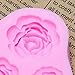 Rose Molds 4 Set,Silicone Roses Flower and Leaves Fondant Molds for Candy Chocolate Sugarcraft Cake Decoration,Cupcake Topper,Polymer Clay,Crafting,Rose Leaf Resin Mold
