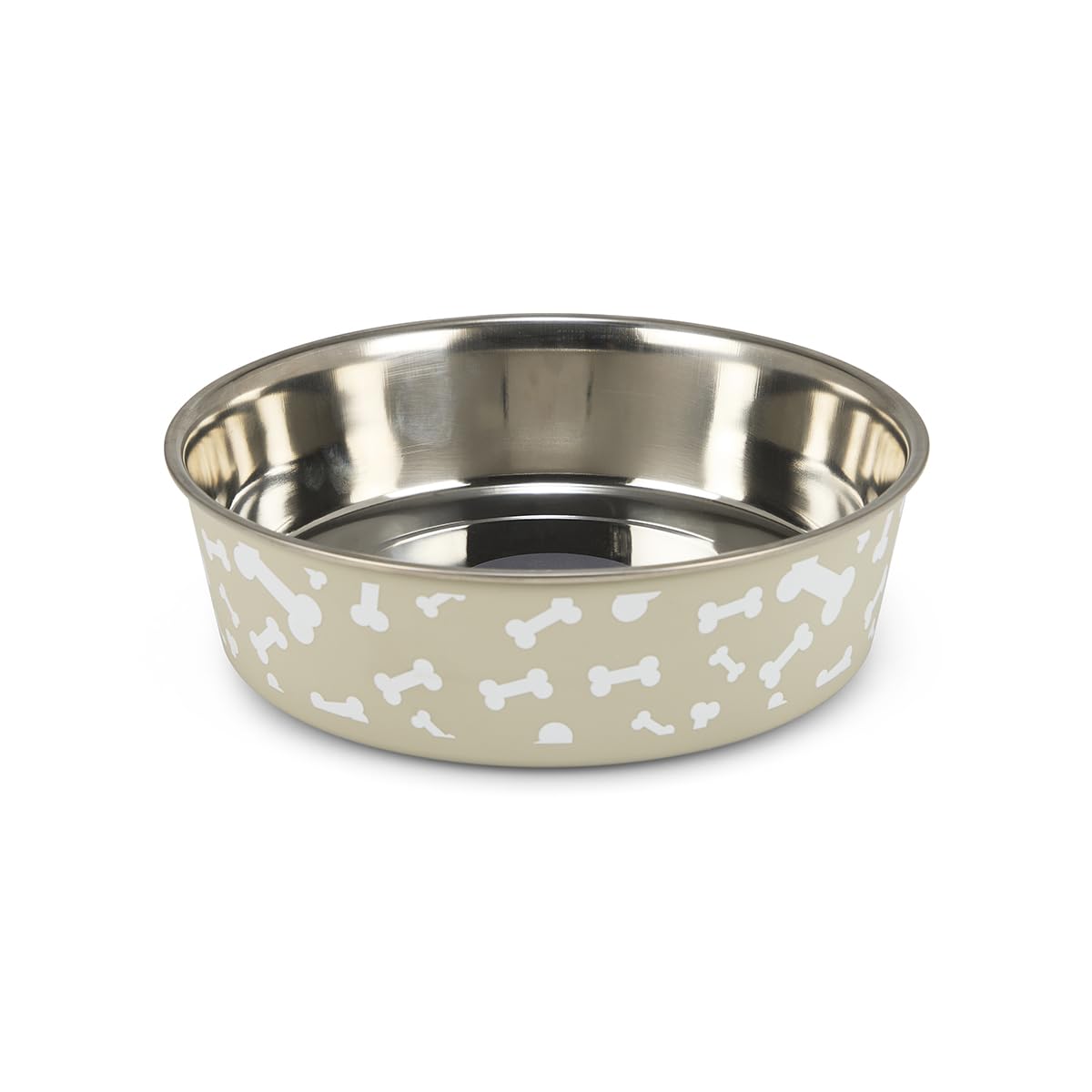 Petface White Bones Print Deli Dog Bowl, 21 cm