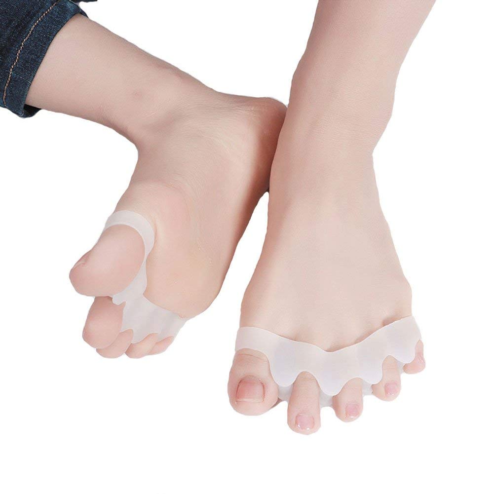 KCHEX Toe Straightener In Shoe Toe Spacer Toe Stretchers for Women and Men Gel Toe Separators