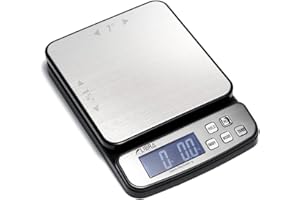 110 lb (50 kg) Digital Postal Scale, Piece Counting, Stainless Steel Pan, Backlit LCD, AC Adapter, Multiple Weight Units, Cap
