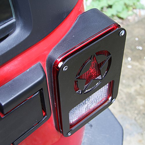 image for JeCar 3PCS Matte Black Rear Lamp Tail lamp Tail light Cover with Third