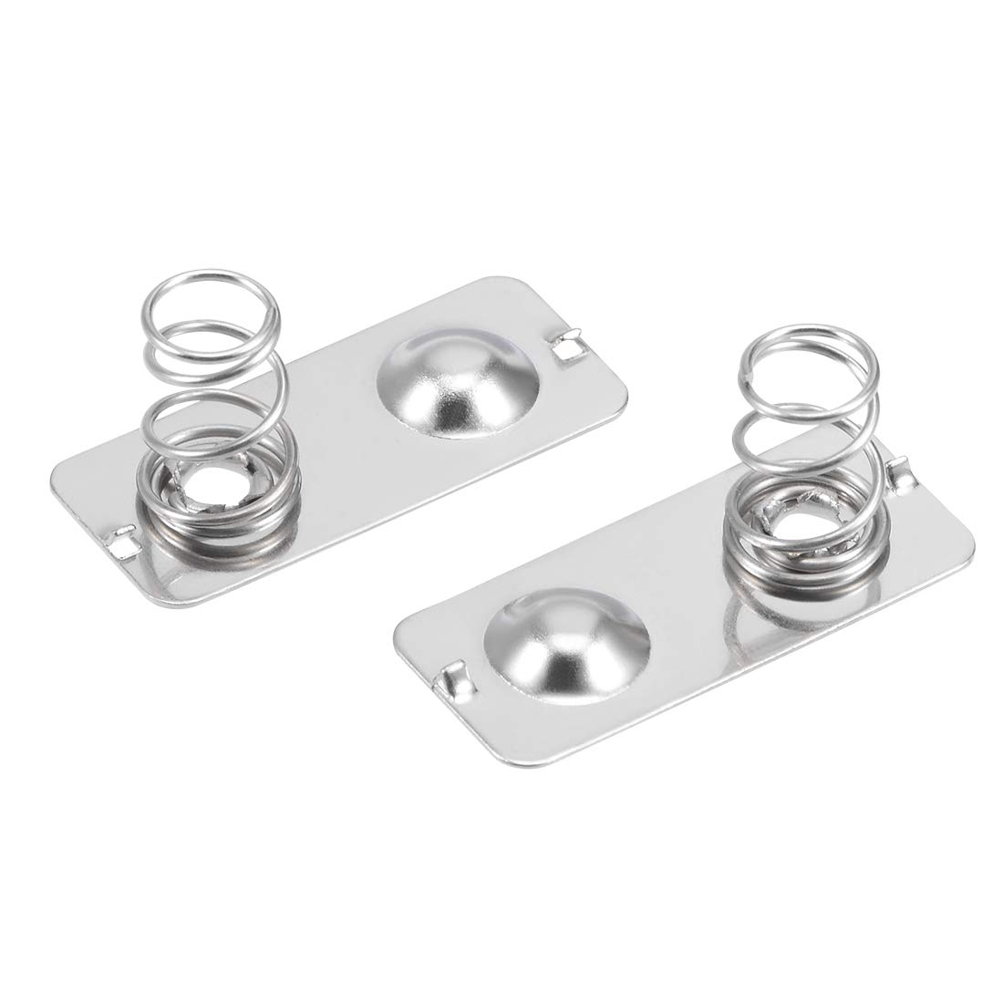 sourcing map 20 Pcs AAA Battery Positive to Negative Conversion Spring Contact Nickel Plate 21mmx9mmx0.3mm