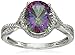 Amazon Collection Sterling Silver, Mystic Fire Topaz, and Diamond-Accented Ring, Size 7