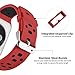 UMTELE Soft Silicone Replacement Band Sport Strap with Ventilation Holes for Apple Watch Nike+, Series 2, Series 1, Sport, Edition, Red/Black