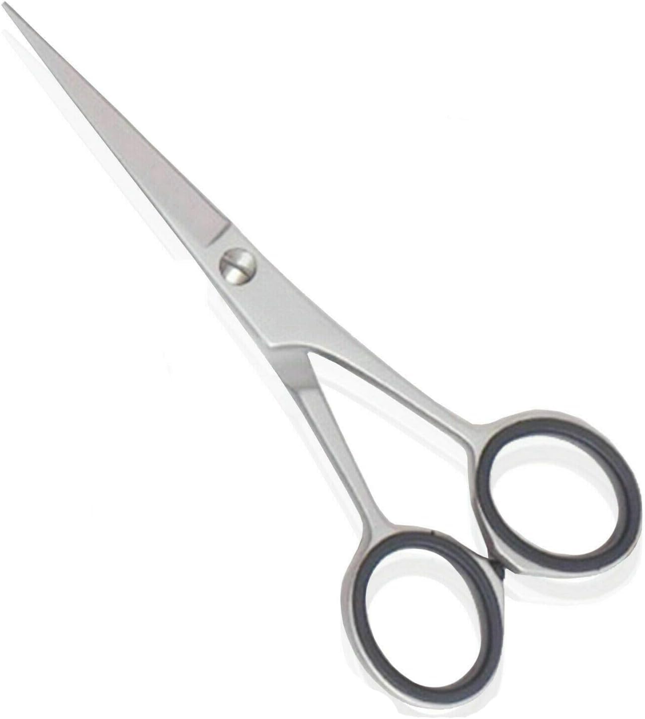YNR Professional Hairdressing Scissor Super Sharp Barber Razor Shears with Serrated Edges Ice Tempered (Silver 4.5)