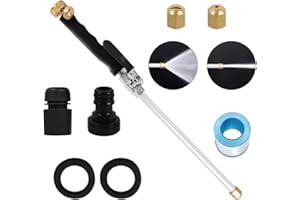 CARFKA Jet Nozzle Power Washer for Garden，2-in-1 Jet Nozzle Power Washer ，Upgraded High Pressure Washer Tools with 2 Different Nozzles and Hose Quick Connectors (black)