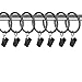 Ddsky 40 Pack Metal Curtain Rings with Clips, Curtain Hangers Clips, Drapery Clips with Rings, Drapes Rings 1 in Interior Diameter, Compatible with 4.0mm/0.16