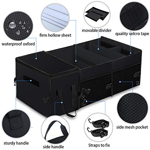 Xcosrack Car Trunk Organizer, Washable Large Capacity with Insulation