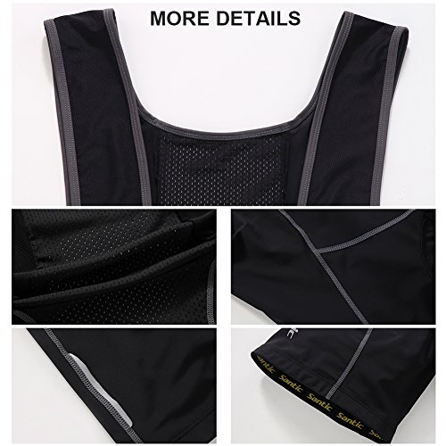 image for Cycling Bib Shorts, Santic Men's 4D Padded MTB Mountain Road Bike Shor