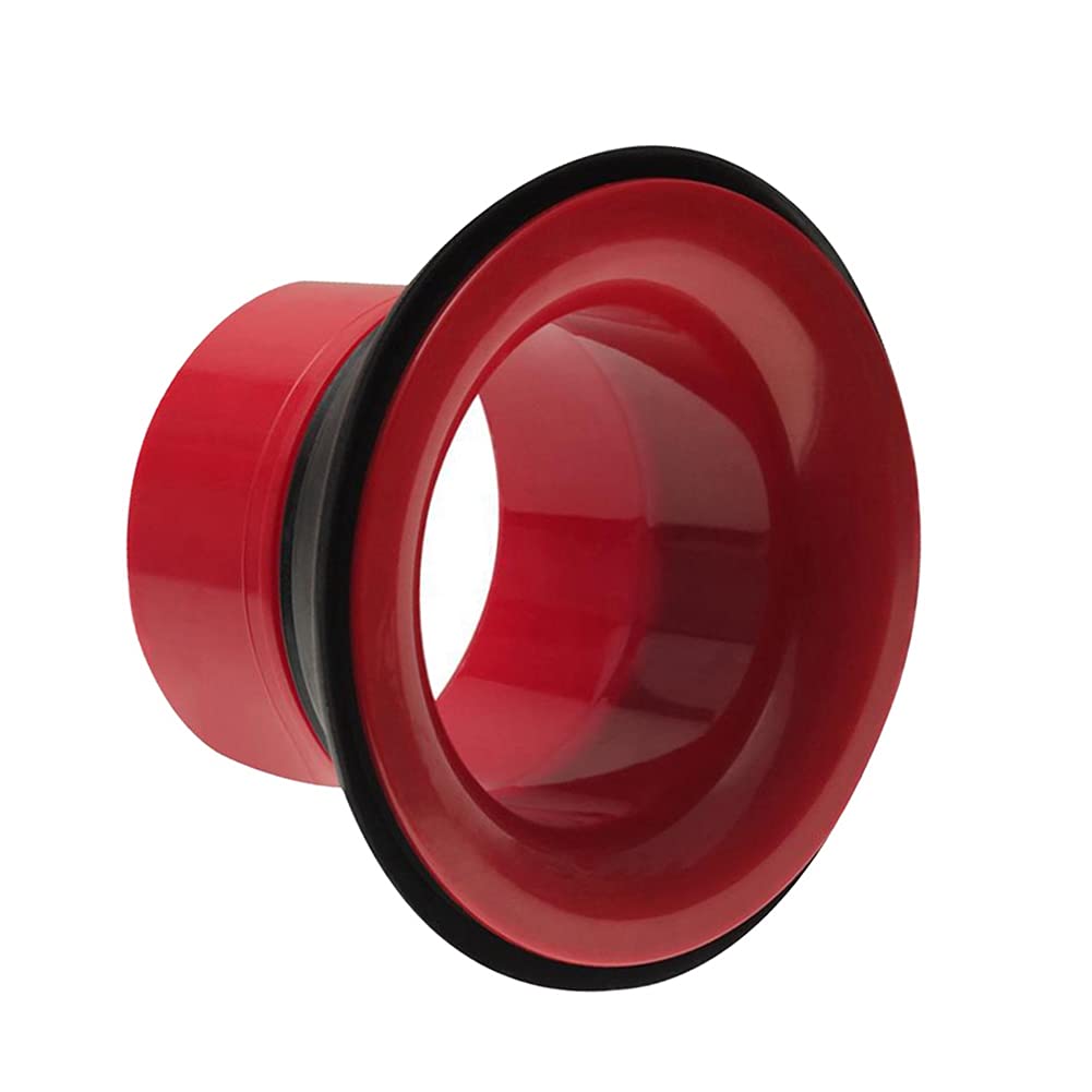 Souhgaue Bass Drum Enhancer ABS Rubber Bass Drum Kick Enhancer with Black Port Hole Protector,Mic Hole Drum Head,Red