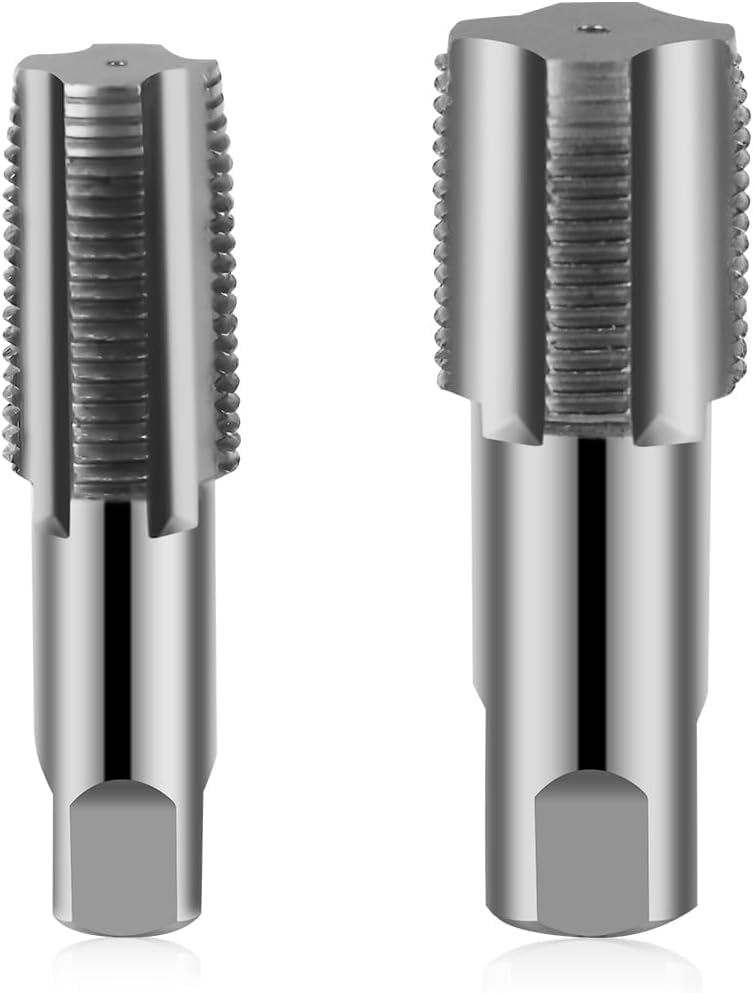 2-Piece BSP Pipe Taper Drill Set - 1/2" & 3/4" Internal, External Thread Machine, Single Taper