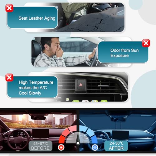 [Upgrade] CDEFG Compatible with New VW T-ROC T ROC 2025 2026 2027 Sunshade Covers Windshield Parasol Front Windshield Car Sun Shade Accessories