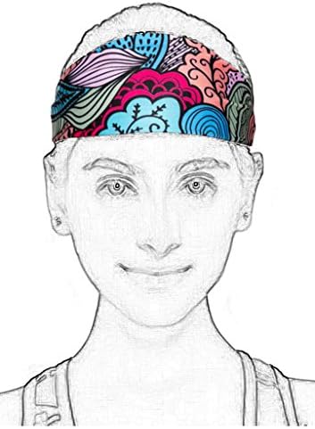 ZHIJMY Women's Elastic Wide Bandana Boho Tie Dye Hair Band Yoga Headband