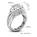 DALARAN Cubic Zirconia Skull Rings for Women Mom Sister Eternity Flower Ring Size 8 Fashion Jewelry