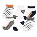 Yoga Sprout Unisex Baby No Show Socks, Orange Charcoal 6-Pack, 0-6 Months