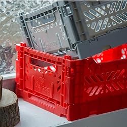 Aykasa Collapsible Storage Bins, Plastic Crate for