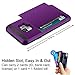 Vofolen Cover for Galaxy S9 Case Wallet Card Slot Holder Sliding Hidden ID Pocket Dual Layer Heavy Duty Protection Rugged Hard Shell TPU Bumper Armor Protective Case for Samsung Galaxy S9 (Purple)