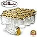 30 SETS OF 4.0 OZ HEXAGON GLASS JARS WITH GOLD LIDS (30 SETS, 4 OZ)