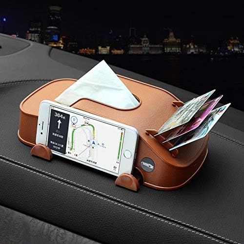 VietFX Tissue Boxes - Multi-Function car-Carrying Paper Towel Box Drawing seat car Paper Box Cover for Navigation Mobile Phone Support Card cartridges 1 PCs