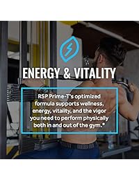 RSP Testosterone Booster para Hombres, Prime T Test Natural Test Booster Pills, Incrementar...