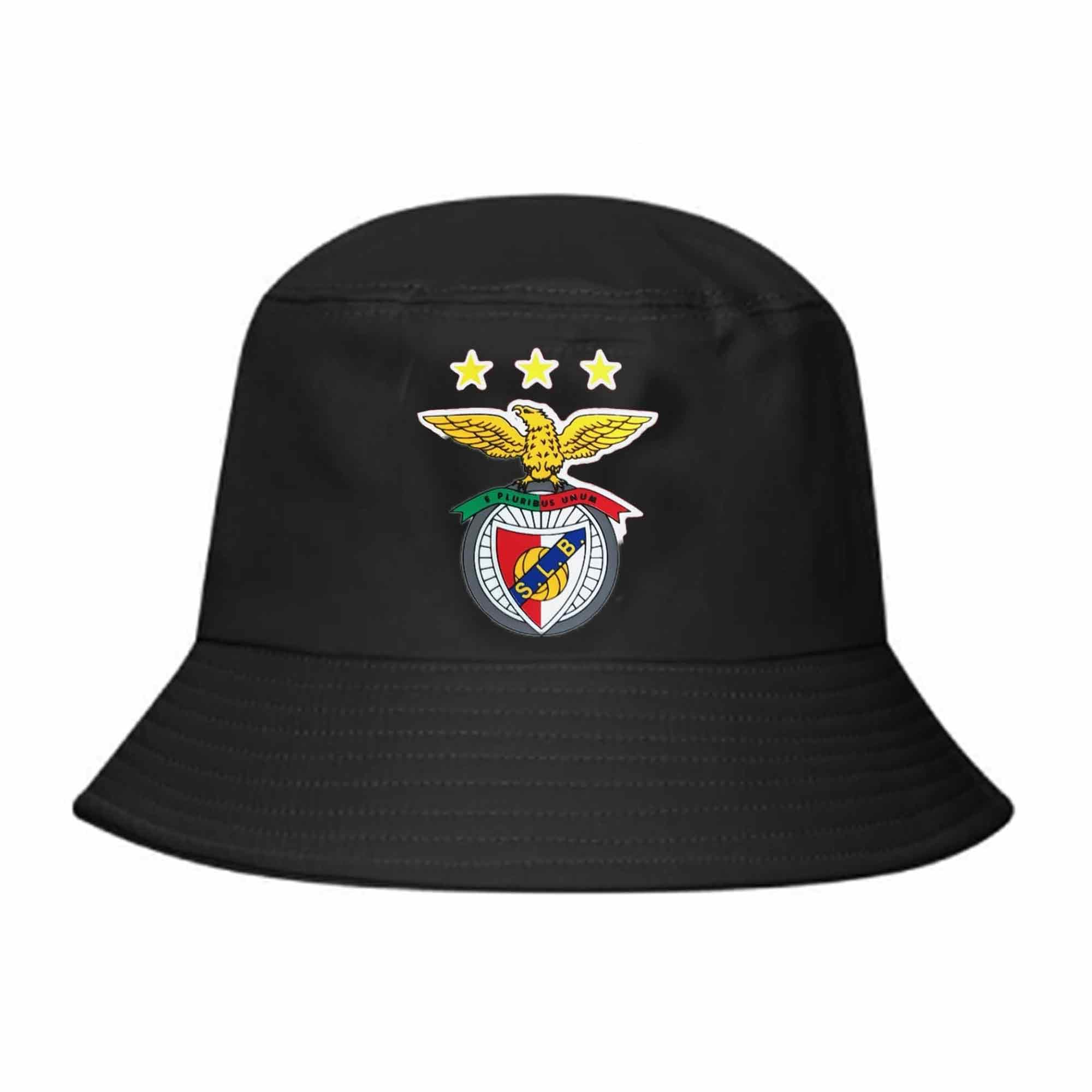 GIFTS 4 ALL Official SL Benfica Bucket Hat, Adults Benfica Football Crest Sun Hat, Benfica Sun Hat, Unisex Benfica Bucket Hat Black