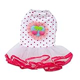 Moya Puppy Pet Dog Cat Princess Lace Skirt Tutu Dress Summer Clothes Pink