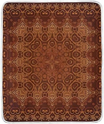 JOSENI Vintage Lacy Persian Arabic Pattern from Ottoman Empire Palace Carpet Style Super Soft Throw Blanket Bed Couch Lightweight All Season 70" x 90"
