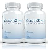 ClearZine (2 Bottles) - The Top Rated Acne Treatment Pill. Eliminates Blotchiness, Redness, Blackheads and Zits,Each bottle contains 60 capsules by Clearzine Acne Solution